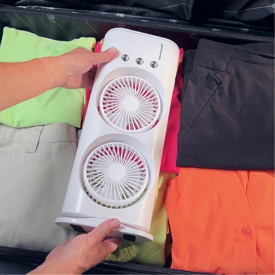 VENTILADOR DE TORRE DOBLE HUMIDIFICADOR
